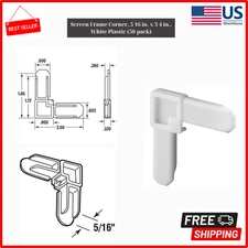 Prime-Line |MP7729-50| Screen Frame Corner, 5/16 in x 3/4 in, Plastic 50-pack