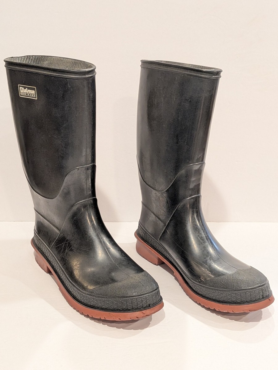 LaCrosse Rubber Boots Size 6 Pull On Black Made In USA | eBay display picture 3