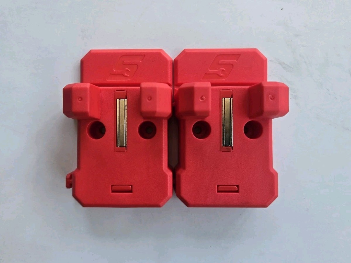 2Pcs Snap On Tools RED Flex Pry Bar Holder Magnetic FLEXPBARHLDR