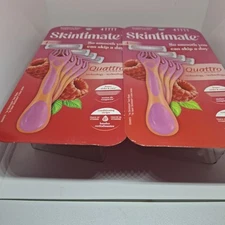 {2}  QUATTRO FOR WOMEN SKINTIMATE RAZOR PACKS {8 RAZORS TOTAL} RASPberry .RAIN