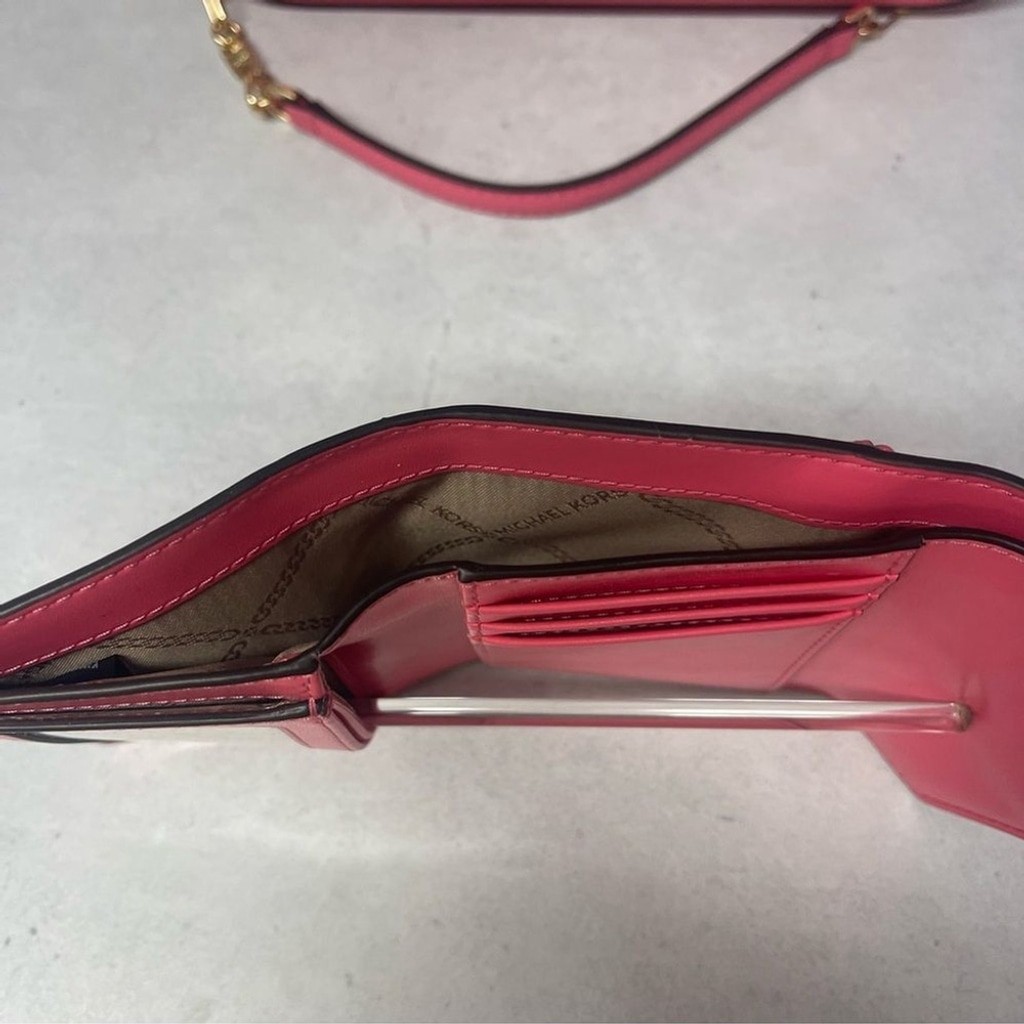 Michael Kors Empire MD Chain Pouchette & Matching Wallet Camila Rose Pink thumbnail 7