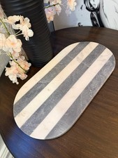 Viral Tkmaxx Homesense Striped Marble Chopping Board New Heavy Marble Tray Grey