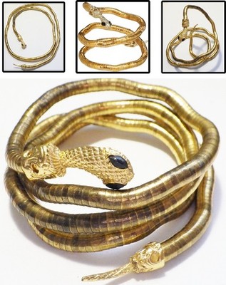 Flexible/Bendable/Poseable Snake Arm Cuff/Bracelet/Necklace/Belt Goldtone 35''