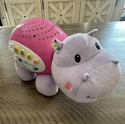 #ad VTech Lil#x27; Critters Soothing Starlight PINK Hippo sounds amp; light projector $27.99
