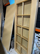 5 Wood & 2 Clear Glass Internal Doors,oak veneer