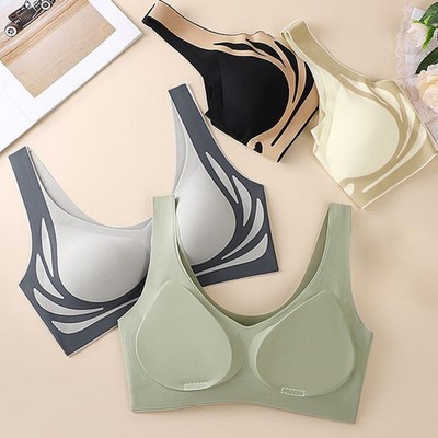 Damen Seamless PushUp Bralette bequemer bügelloser BH für den täglichen
