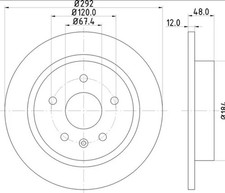 VAUXHALL INSIGNIA REAR Brake Discs 292mm   (2 REAR DISCS)  CHEAPEST ON EBAY 