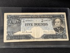 Commonwealth of Australia Five Pound Coombs Wilson TA68 note 