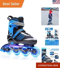 Adjustable Inline Skates Boys Ages 4-16, Roller Skates for Girls Kids Ages 5-...