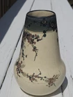 Weller pottery 7" vase vintage Hudson cherry blossom "White & Decorated"