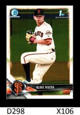 1-2018 BOWMAN DRAFT CHROME BLAKE RIVERA GIANTS #BDC-80 QTY AVAILABLE
