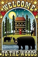 Jeremiah Junction Garden Flags, Welcome To The Woods, New, Free Shipping on sale Jeremiah Junction Garden Flags, Welcome To The Woods, New, Free Shipping on sale