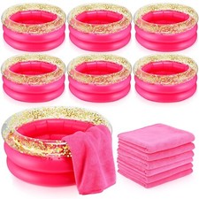 12 Pcs Foot Spa Kit for Girls 13.8 x 13.8 x 6.7 Inch Foot Care Bath and 12 x ...