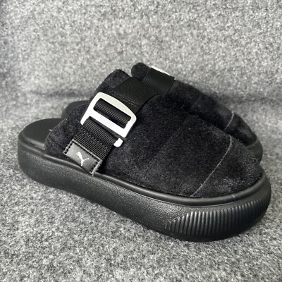 Puma size black Suede Mayu Mule slip on shoes trainers UK