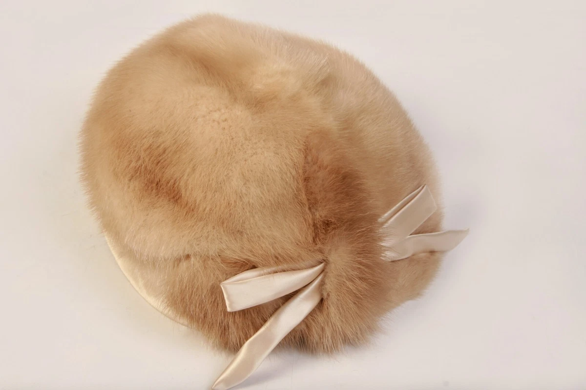 Pelzmütze Pelzkappe Fuchs Nerz Gr.52/54 vintage 60er sehr guter Zustand