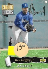 1993 Upper Deck #59 Ken Griffey Jr. Future Heroes Gold Signature Mariners HOF