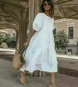 zara white poplin dress