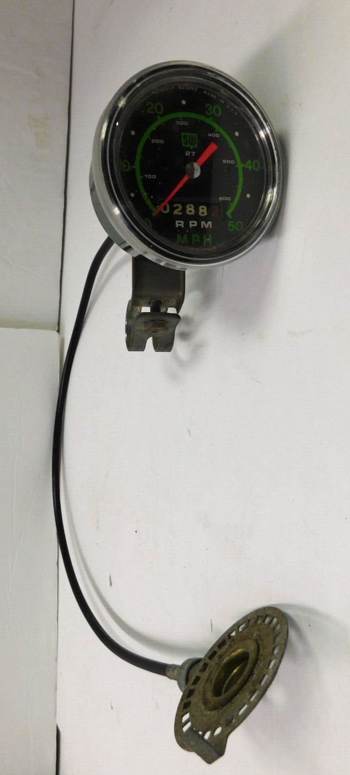 VTG BICYCLE BIKE SPEEDOMETER SW STEWART WARNER ODOMETER GAUGE