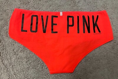 Victorias Secret Love PINK panties Large neon Extra low rise hipster
