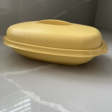 Vintage Tupperware Vegetable Rice Steamer Harvest Gold 3pc Made In USA