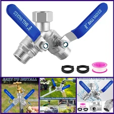 Garden Hose Splitter 2 Way Heavy Duty, Stainless Steel Hose Splitter With Long H