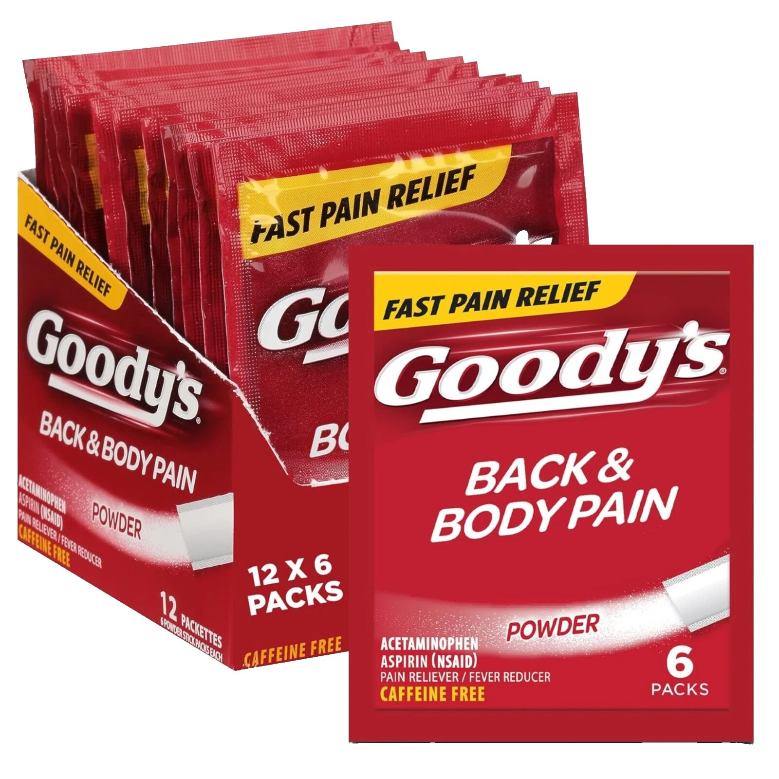 Goody over-the-counter alivio del dolor y fiebre Medicina