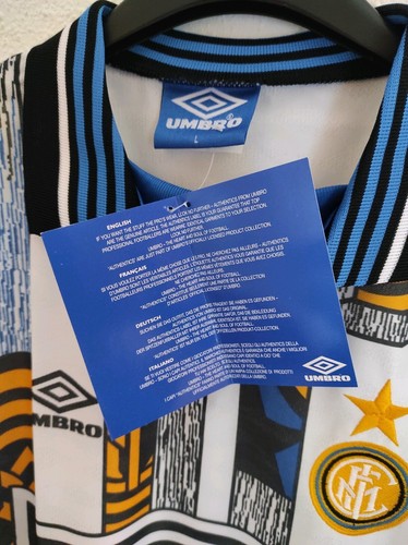 INTER MILAN 1995-1996 away BNWT Pirelli shirt camiseta maillot trikot maglia L - Picture 4 of 8