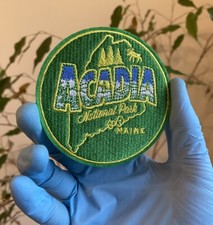 Acadia National Park Map Embroidered Iron On Sew On Patch NEW