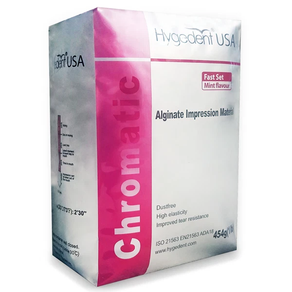 HEXA HYGEDENT ALGINATE CHROMATIC - FAST SET - MINT - DUST FREE 1 LB BAG