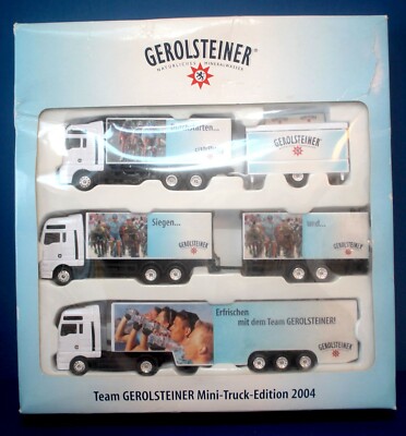 Vintage German GEROLSTEINER Natural Mineral Water Boxed Collectible Truck Set