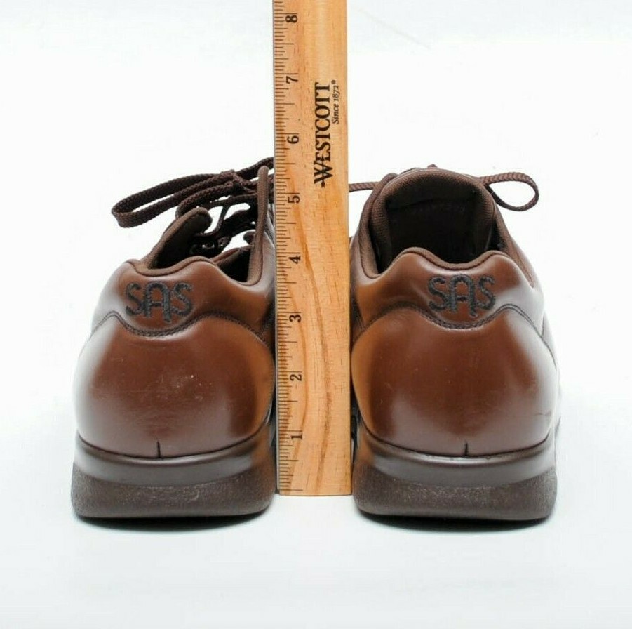SAS Time Out Brown Leather Tripad Comfort Walking Shoes Mens 