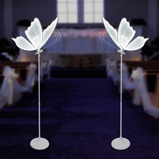 2pc LED Light Wedding Butterfly Floor Lamp Creative Butterfly Hanging Lamp Props