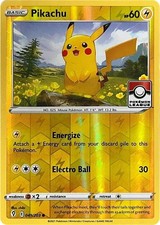 Pikachu - 049/203 - Pokemon Evolving Skies Sword & Shield League Promo Holo NM