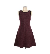 J. Crew 4 Sleeveless Flounce Maroon Tweed Dress