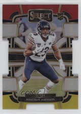 2023 Panini Select Concourse Red & Yellow Prizm Die-Cut Roschon Johnson #19 1g2v