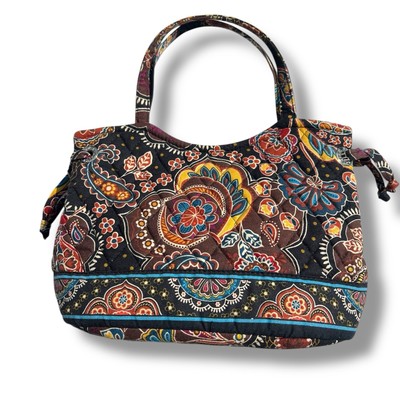 Vera Bradley Sherry Purse Bag Retired Kensington Pattern Brown Paisley Quilted