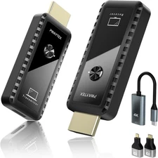 Wireless HDMI Transmitter and Receiver Plug & Play Portable Extender 4K 2.4/5GHz