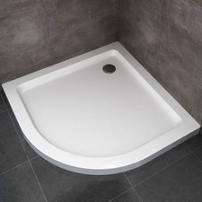PIATTO DOCCIA ANGOLARE ULTRASLIM ACRILICO RESINA 90X90 SEMICIRCOLARE BIANCO ABS