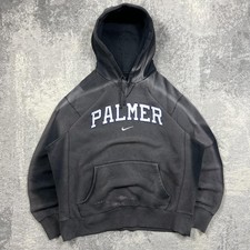 00s Faded Black Nike Centre Swoosh Hoodie XL ...