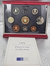 1994 Royal Mint Deluxe Proof Coin Set Red Leather Case COA  Birthday gift 