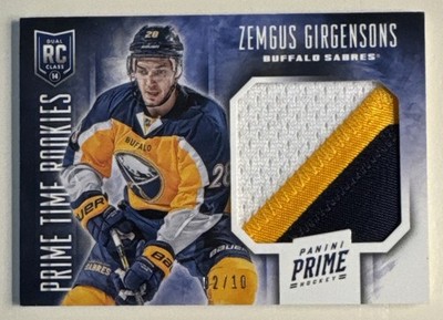 Zemgus Girgensons 2013-14 Panini Prime - Primetime Rookies #RK-ZG/10  (MEM, RC)