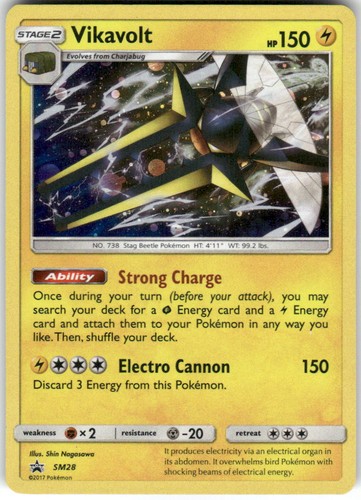 Vikavolt - SM28 Holo Promo Sun & Moon Promo Pokemon Lightly Played