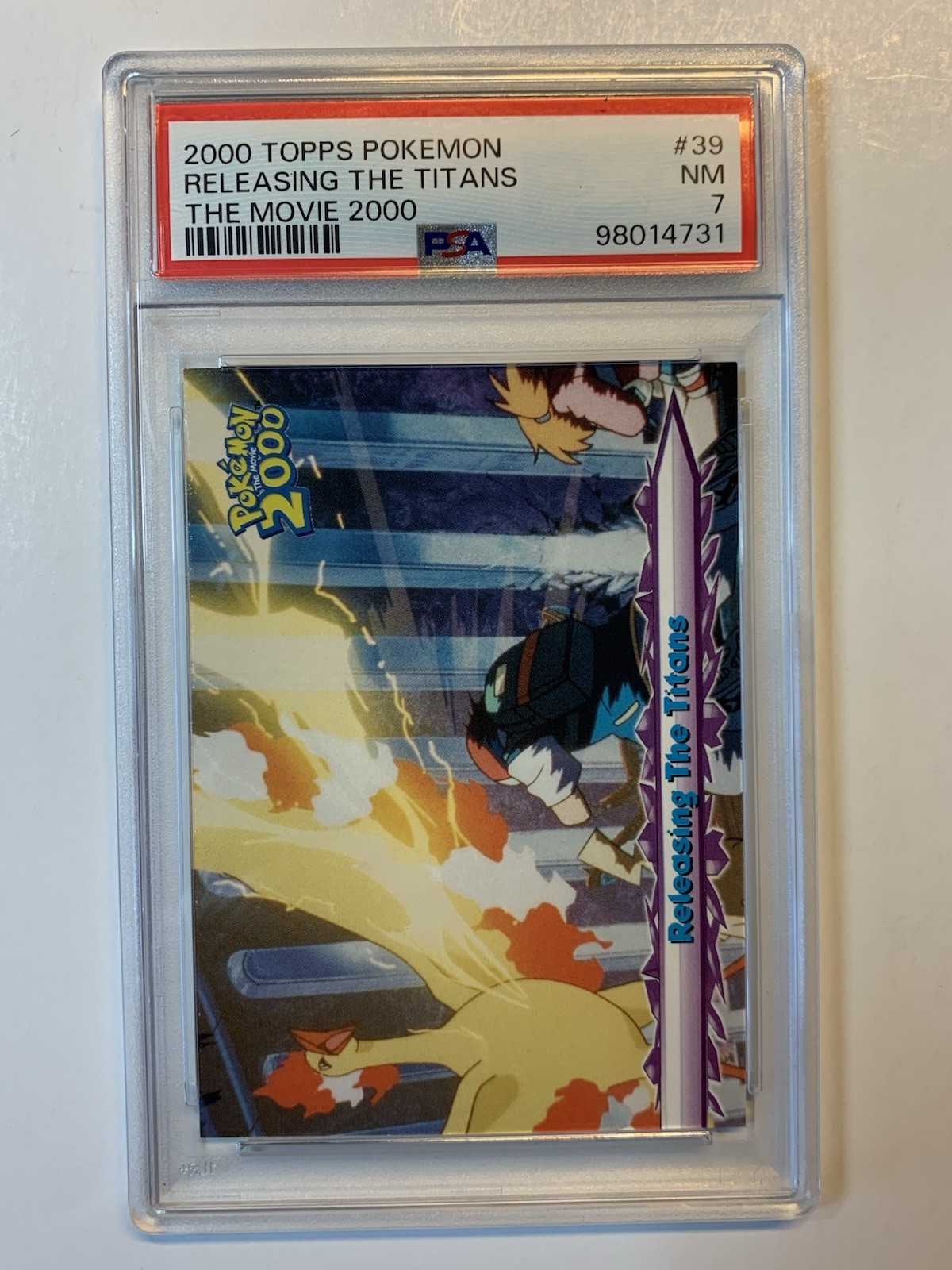 Topps Pokemon the Movie 2000 #39 Releasing The Titans PSA 7 Near Mint