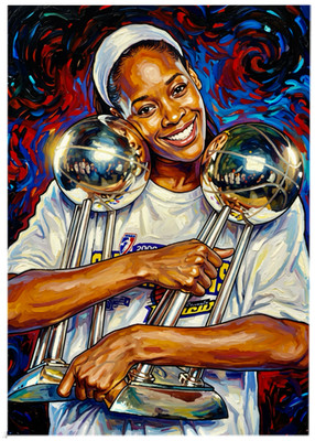 TANGELA SMITH * Phoenix Mercury * BASKETBALL * Illustrated Art Card * ATC ACEO