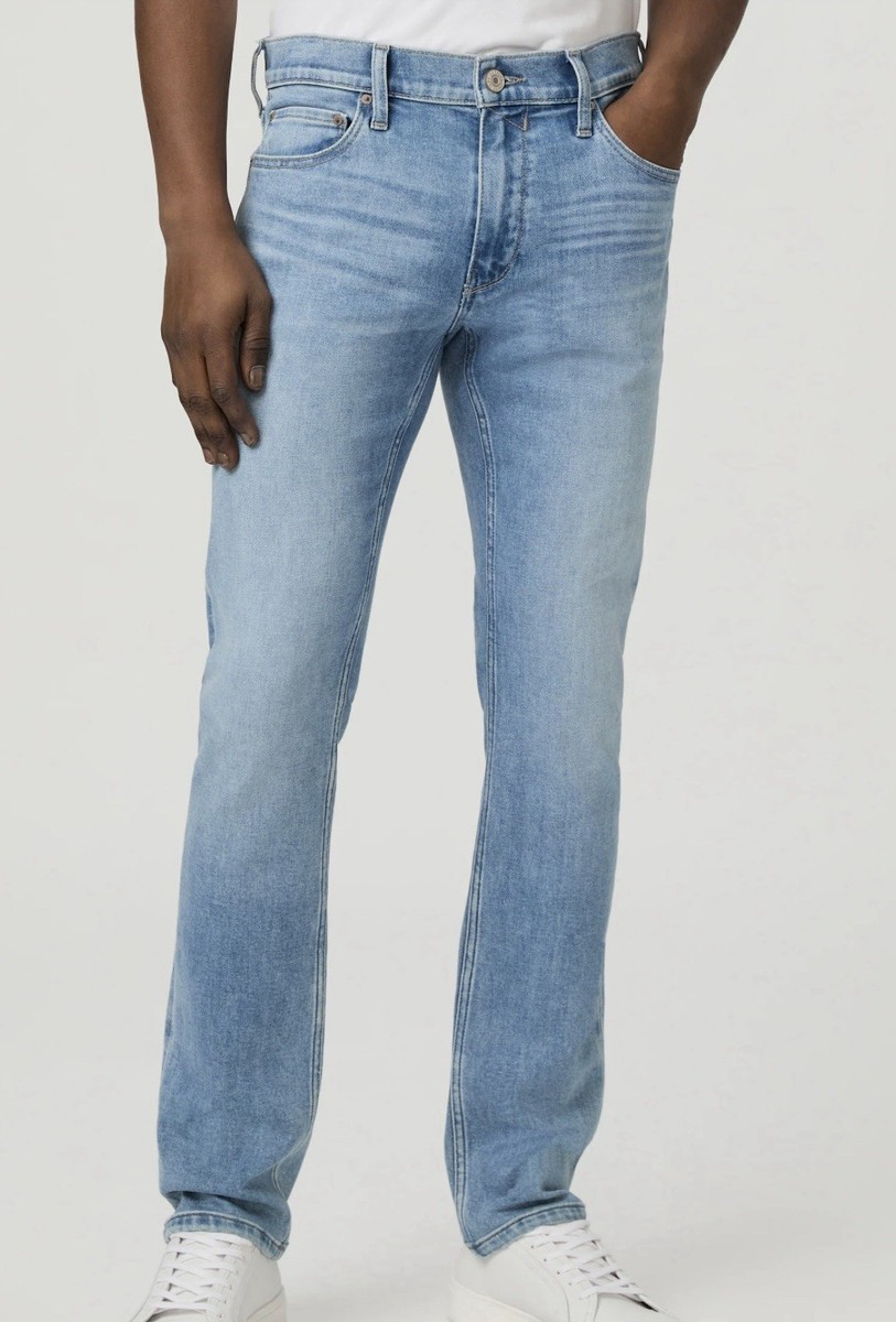 PAIGE Transcend Vintage Lennox Slim Fit Jean Mens 40x33 Light Wash Stretch Denim