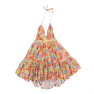 #ad Jessica Simpson Women#x27;s Sun Dress Cover Up Ruffle Halter Multicolor Ruffle New $39.99