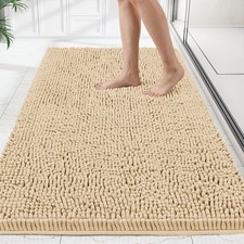 HOMEK Bathroom Rugs Mat 72 x 36, Thick Soft Absorbent Chenille Bath Rugs