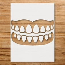 Tooth Silhouette Wall Art Stencil for Majestic Home Decor - StencilAir