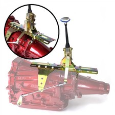 Deluxe Side Shift Transmission Shifter Kit W 6 Black Arm For Chrysler 727