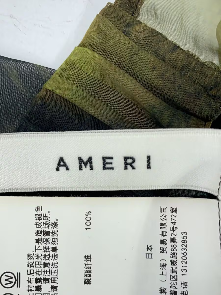 AMERI Long Skirt M Polyester Allover Pattern 0131… - image 4